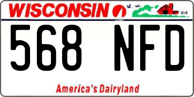 WI license plate 568NFD