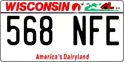 WI license plate 568NFE