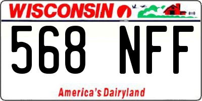 WI license plate 568NFF