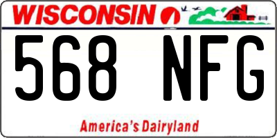 WI license plate 568NFG