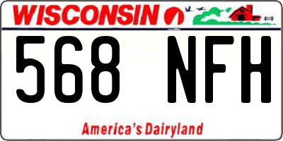 WI license plate 568NFH