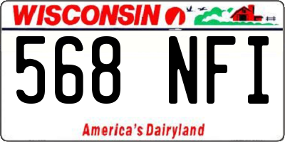 WI license plate 568NFI
