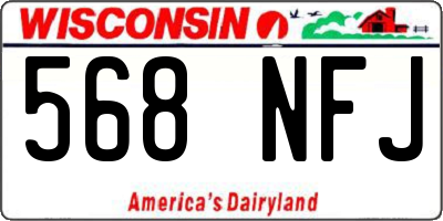 WI license plate 568NFJ