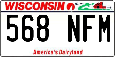 WI license plate 568NFM