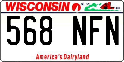 WI license plate 568NFN