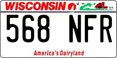 WI license plate 568NFR