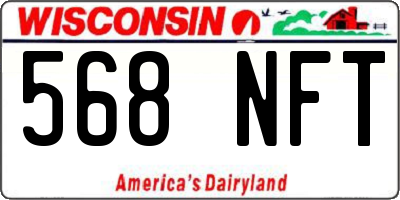 WI license plate 568NFT