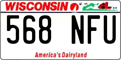 WI license plate 568NFU