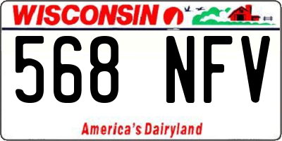 WI license plate 568NFV