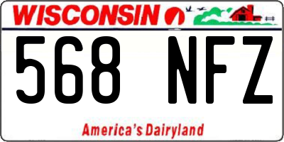 WI license plate 568NFZ