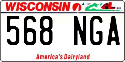 WI license plate 568NGA