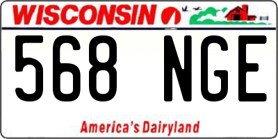 WI license plate 568NGE
