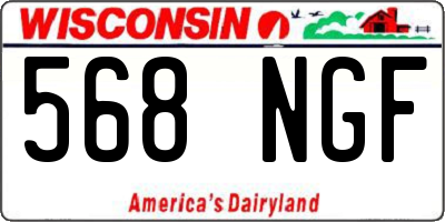 WI license plate 568NGF