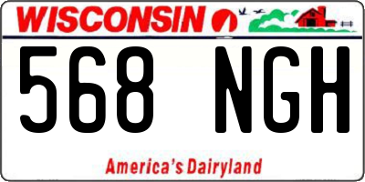 WI license plate 568NGH