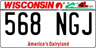 WI license plate 568NGJ