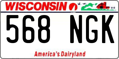 WI license plate 568NGK