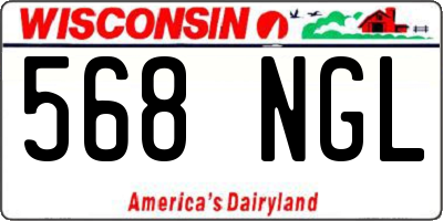 WI license plate 568NGL