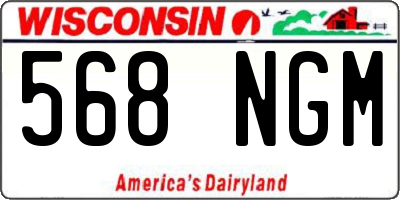 WI license plate 568NGM