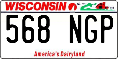 WI license plate 568NGP