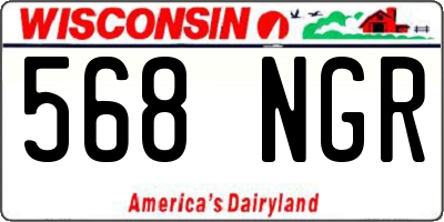 WI license plate 568NGR