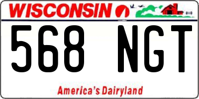 WI license plate 568NGT