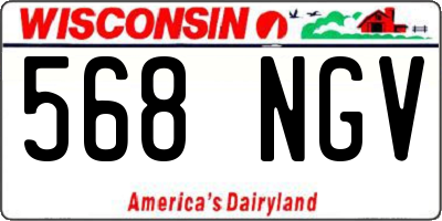 WI license plate 568NGV
