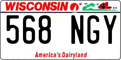 WI license plate 568NGY