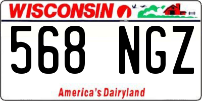 WI license plate 568NGZ