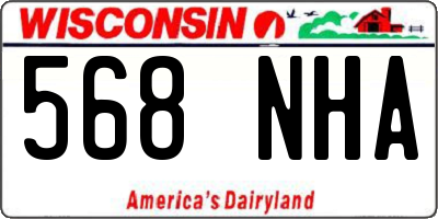 WI license plate 568NHA