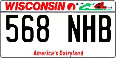 WI license plate 568NHB