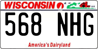 WI license plate 568NHG