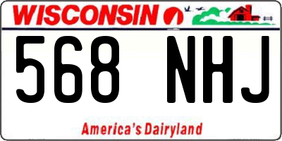 WI license plate 568NHJ