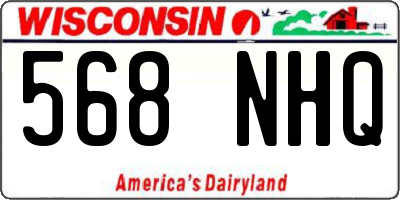 WI license plate 568NHQ