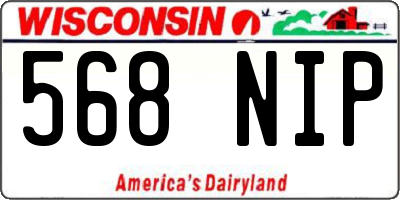 WI license plate 568NIP