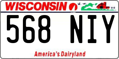 WI license plate 568NIY