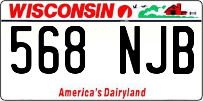 WI license plate 568NJB