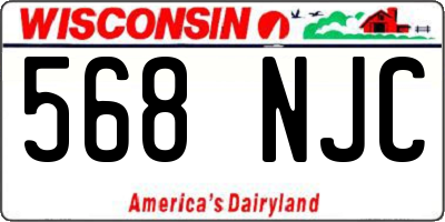 WI license plate 568NJC