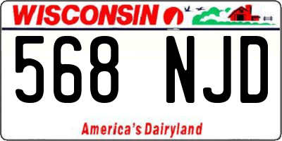 WI license plate 568NJD