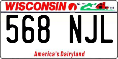 WI license plate 568NJL