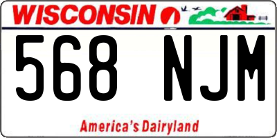 WI license plate 568NJM
