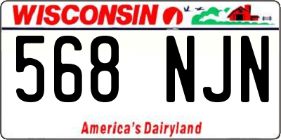 WI license plate 568NJN
