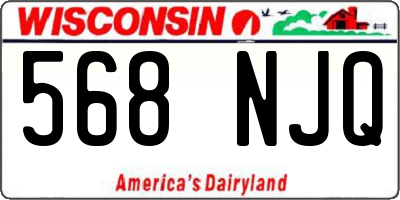 WI license plate 568NJQ