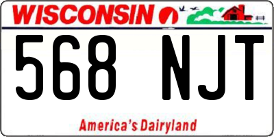 WI license plate 568NJT