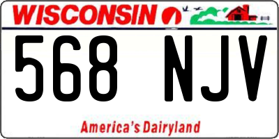 WI license plate 568NJV