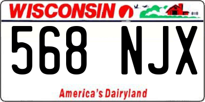 WI license plate 568NJX