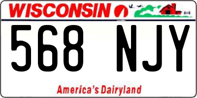 WI license plate 568NJY