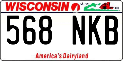 WI license plate 568NKB