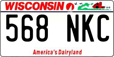 WI license plate 568NKC