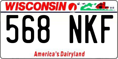 WI license plate 568NKF