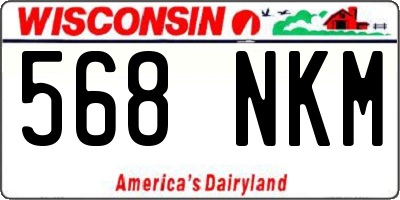 WI license plate 568NKM